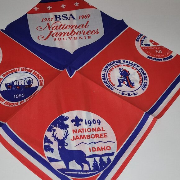 Unused 1969 National Scout Jamboree Idaho Boy Scout BSA Souvenir Neckerchief - Picture 6 of 7